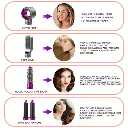 Modern Aura™ 5-in-1 Ionic Hair Dryer & Styler